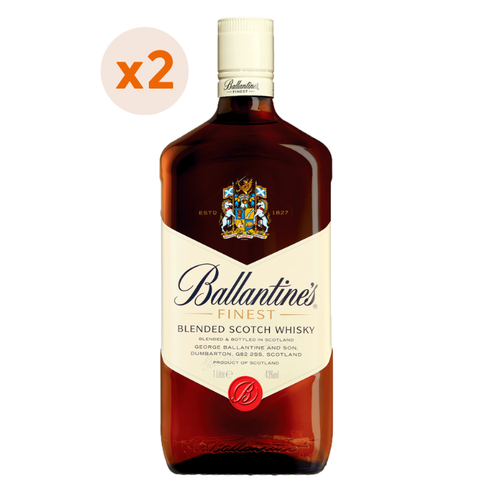 2x Whisky Ballantines Finest 1000cc