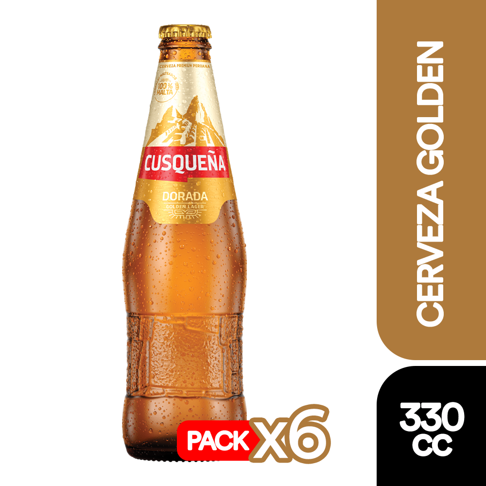 6x Cerveza Cusqueña Lager Botellín 330cc