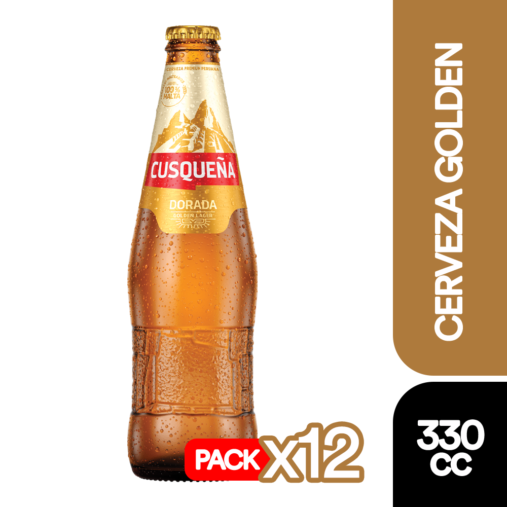 12x Cerveza Cusqueña Lager Botellín 330cc