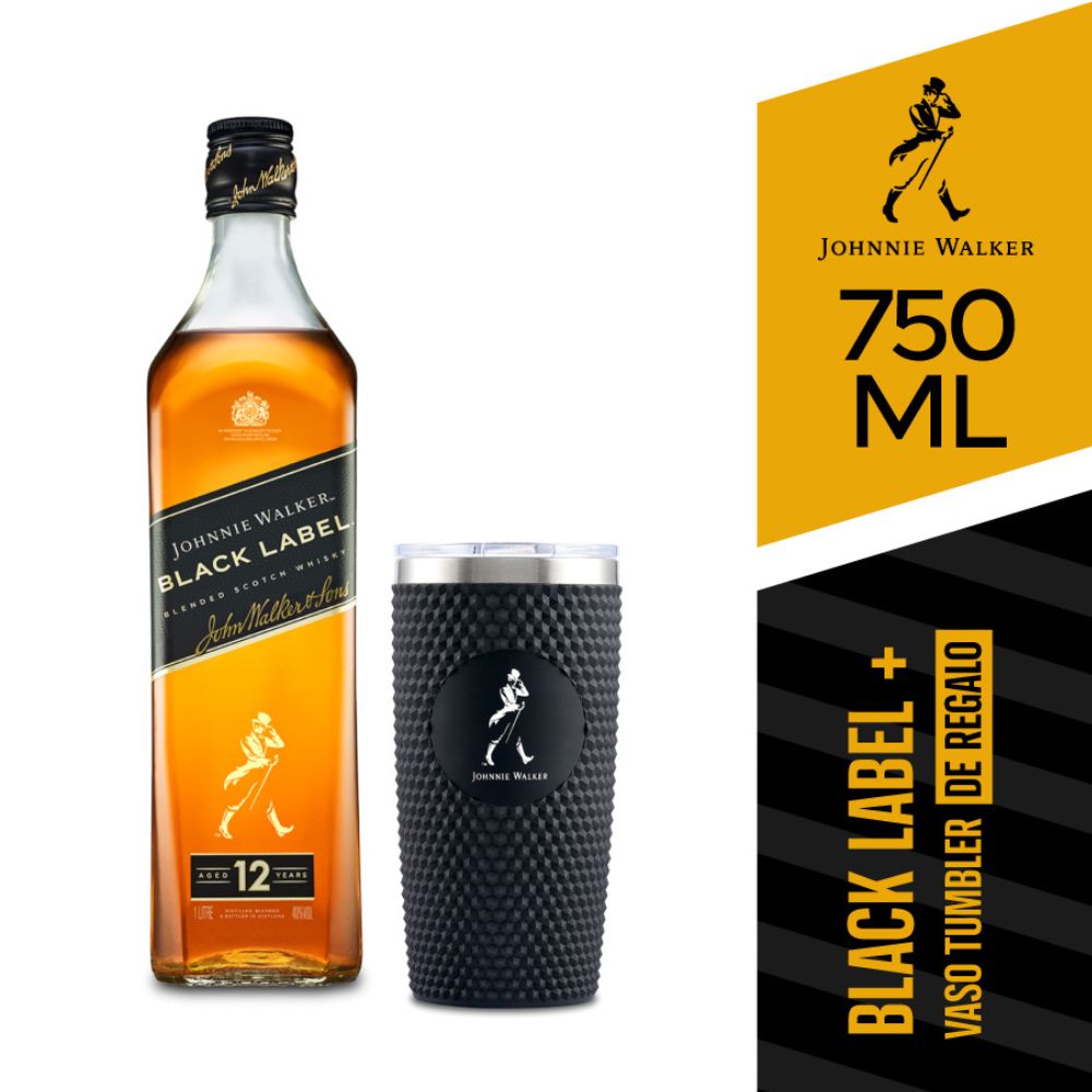 Pack Whisky Johnnie Walker Black Label 750cc + Mug de Regalo