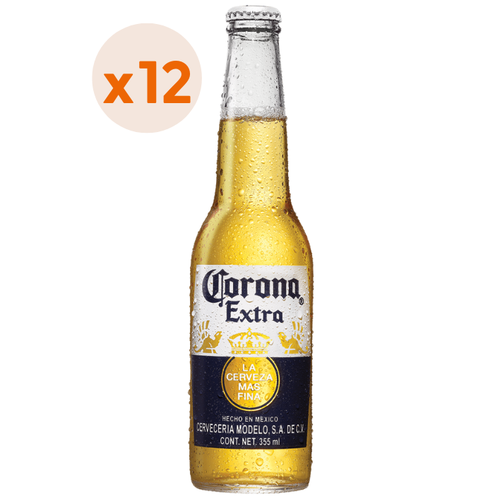 12x Cerveza Corona Extra Botellín 330cc