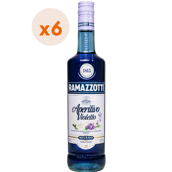 6x Licor aperitivo Ramazzotti Violetto 700cc