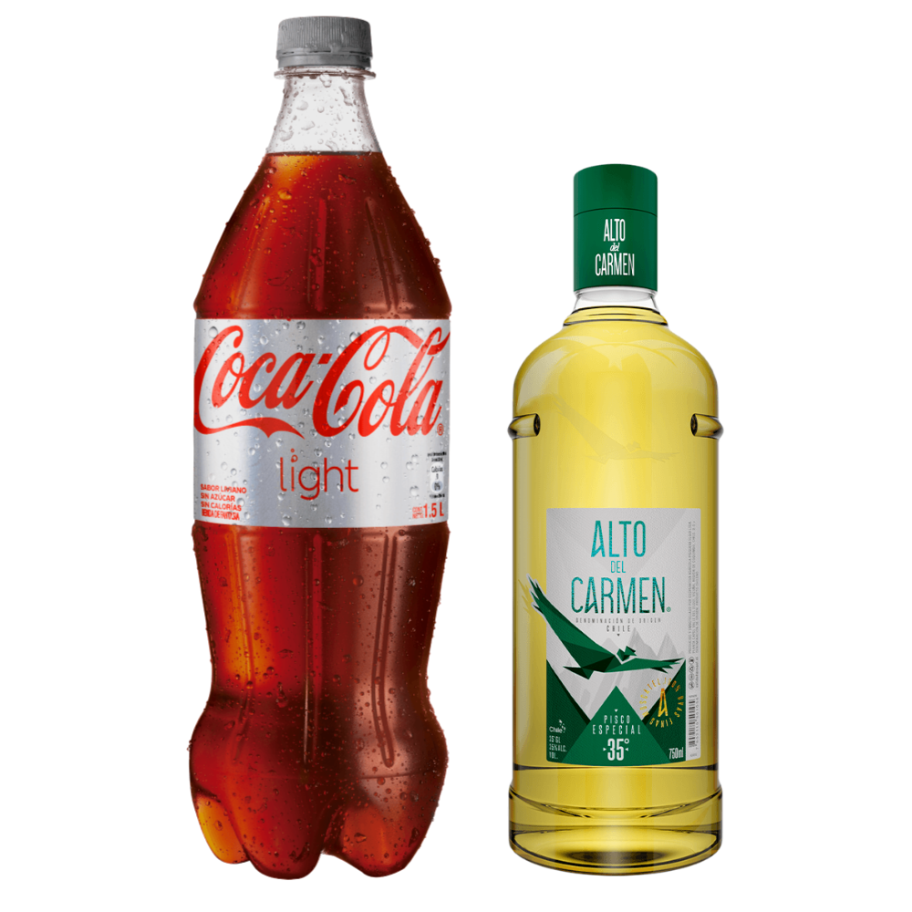 Pack Piscola Alto del Carmen 750cc + Coca Cola Variedades 1.5L