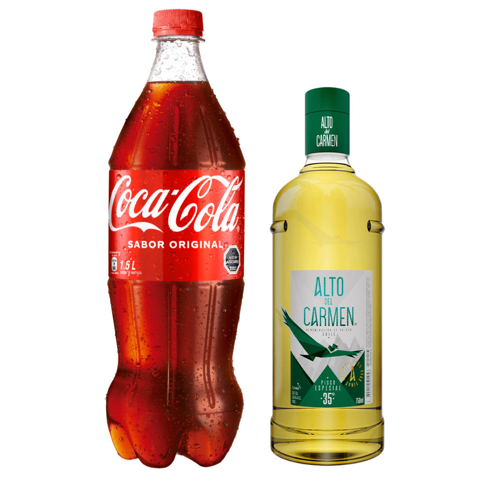 Pack Piscola Alto del Carmen 750cc + Coca Cola Variedades 1.5L