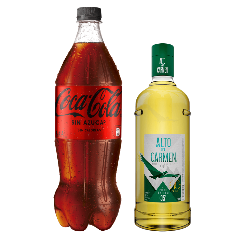 Pack Piscola Alto del Carmen 750cc + Coca Cola Variedades 1.5L