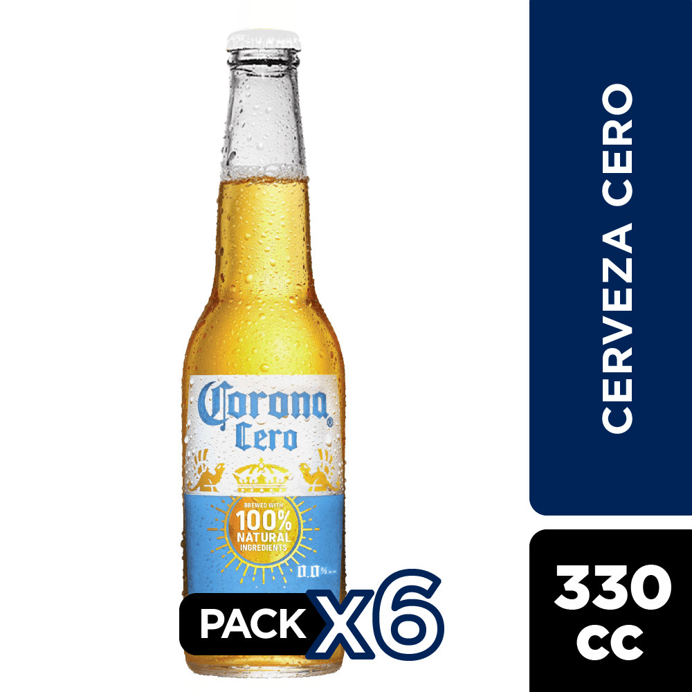 6x Cerveza Corona Cero Botellín 330cc