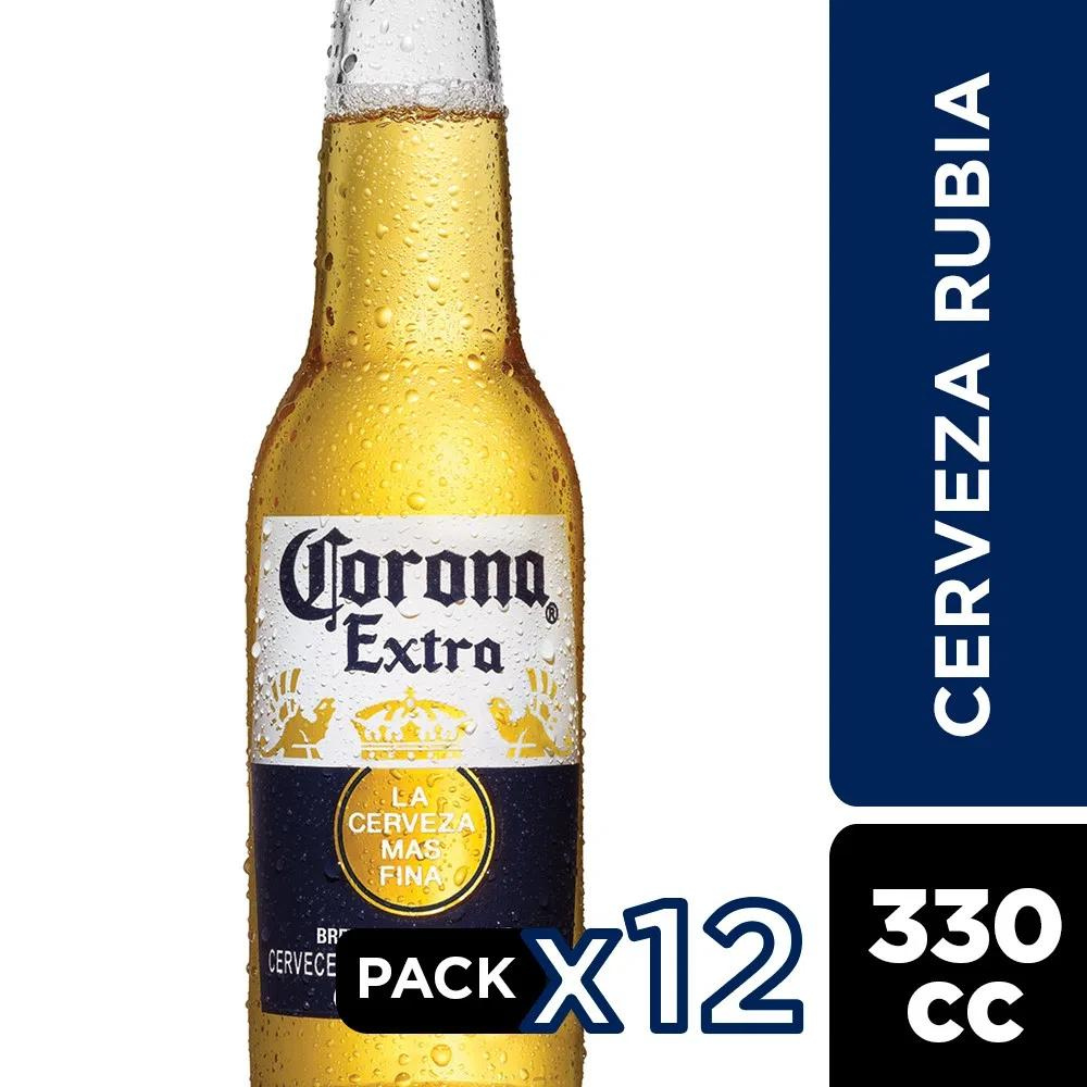 12x Cerveza Corona Extra Botellín 330cc