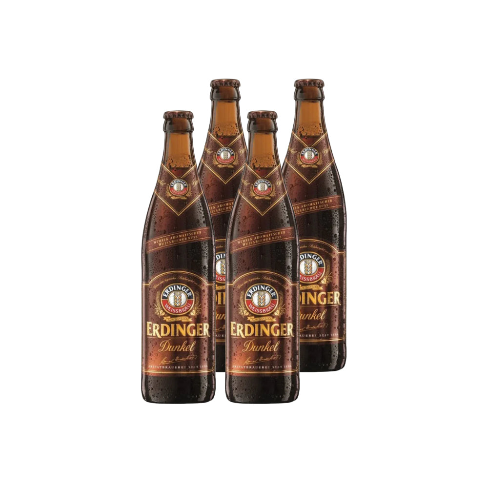 4x Cerveza Erdinger Dunkel 500cc