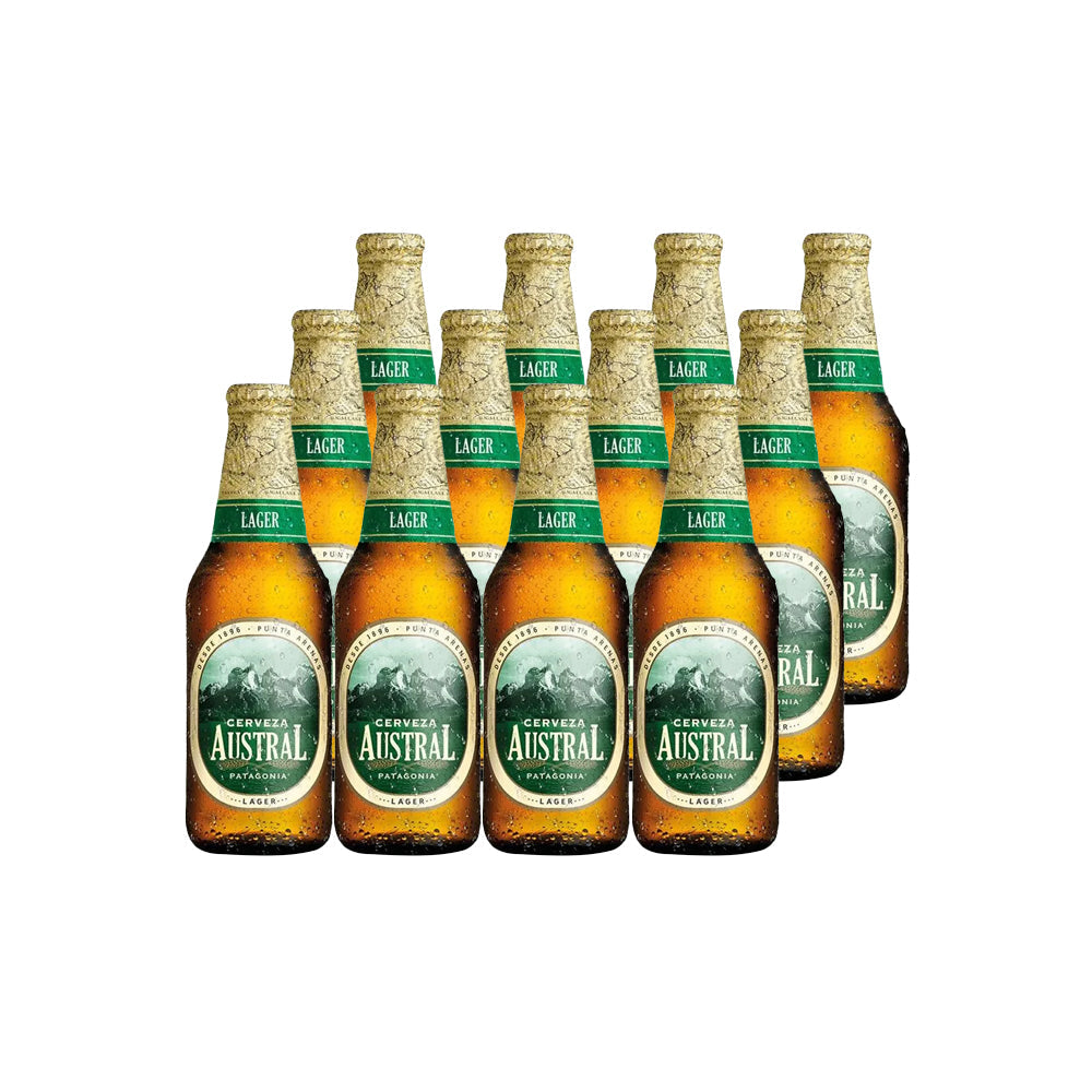 12x Cerveza Austral Lager Botellín 330cc