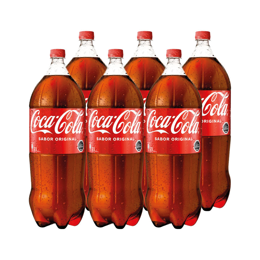 6x Bebida Coca Cola Original 3000cc