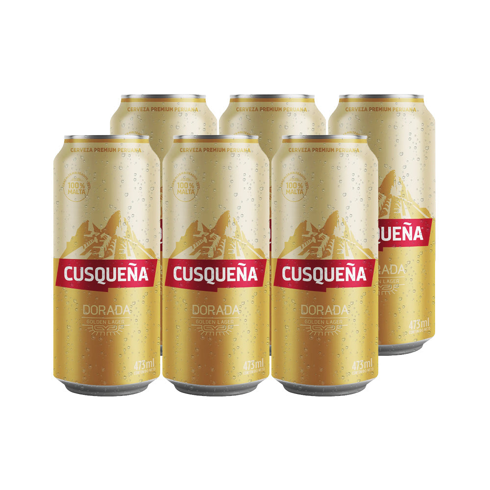 6x Cerveza Cusqueña Lager Lata 473cc