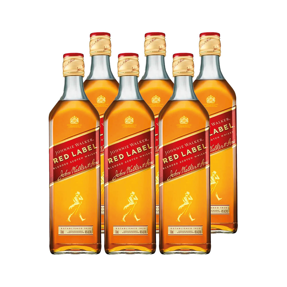 6x Whisky Johnnie Walker Red Label 40º 750cc
