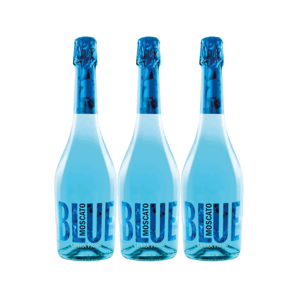 3x Espumantes Opera Prima Blue Moscato 750cc