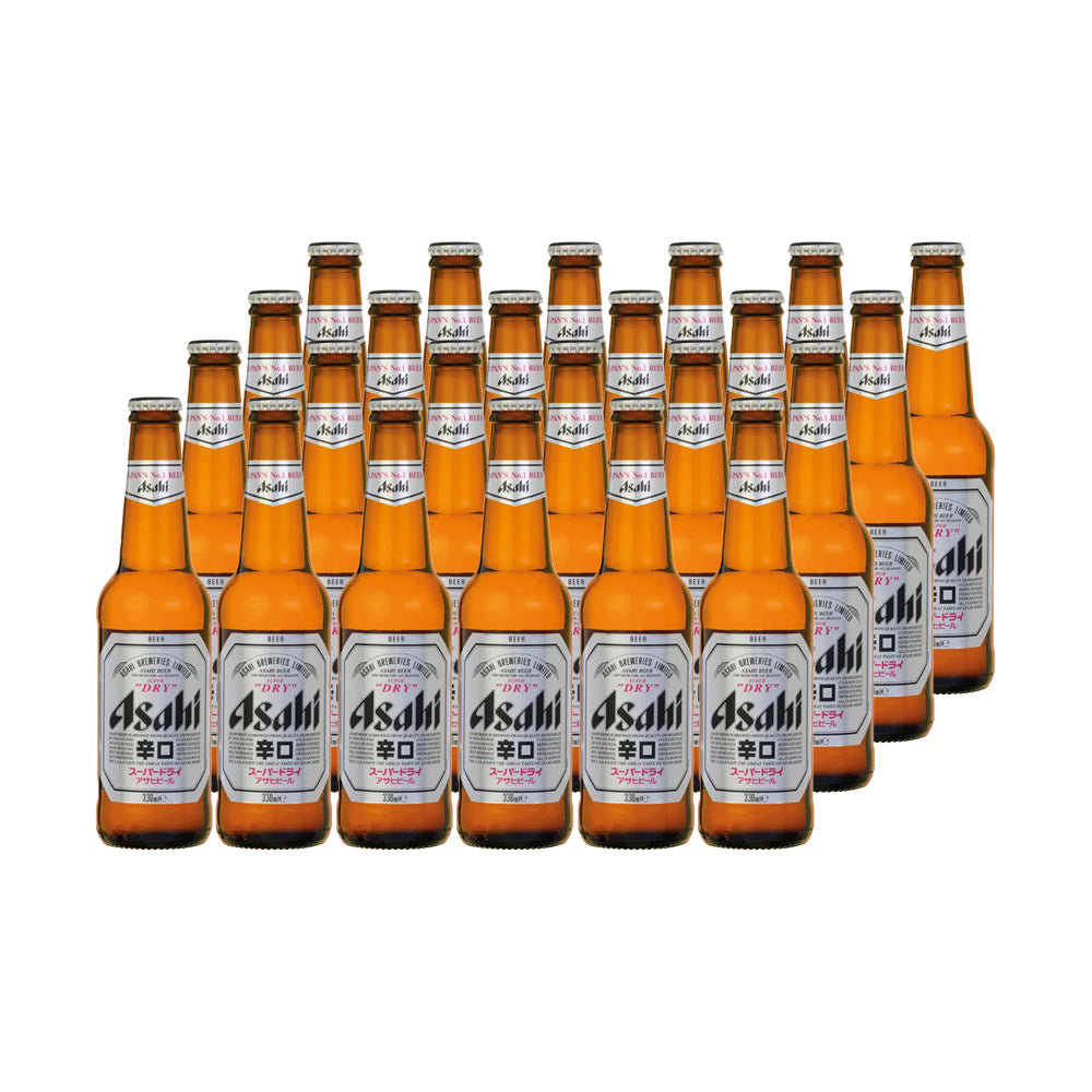 24x Cerveza Asahi Super Dry 5,2° 330cc