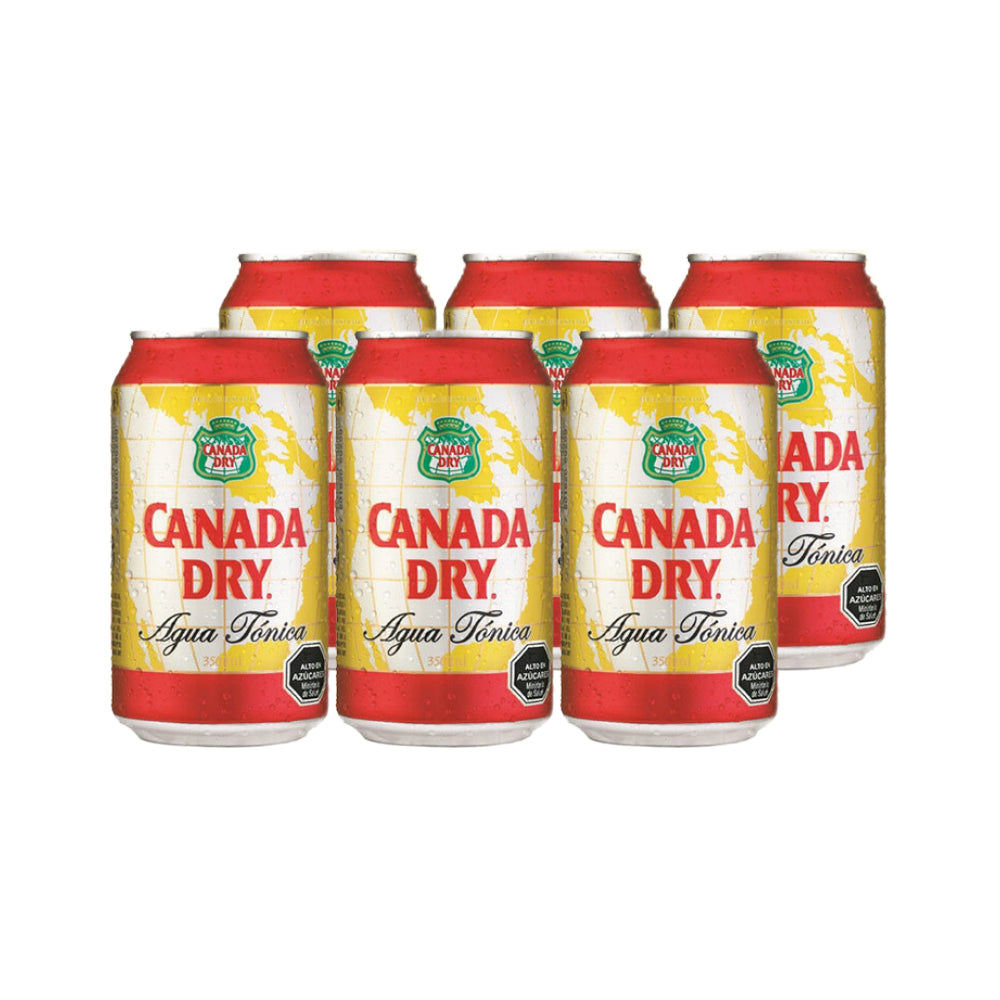 6x Agua Tónica Canada Dry Lata 350cc