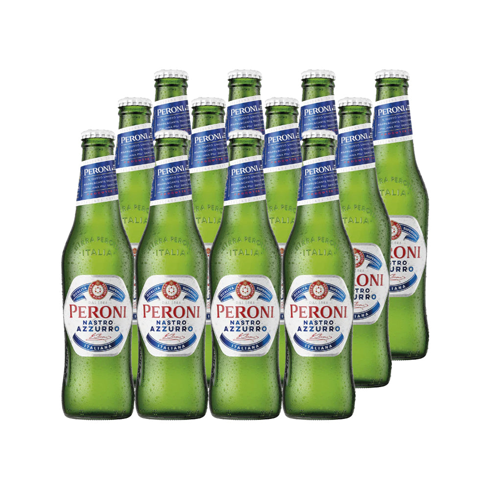 12x Cervezas Peroni Nastro Azzurro Botellín 330cc