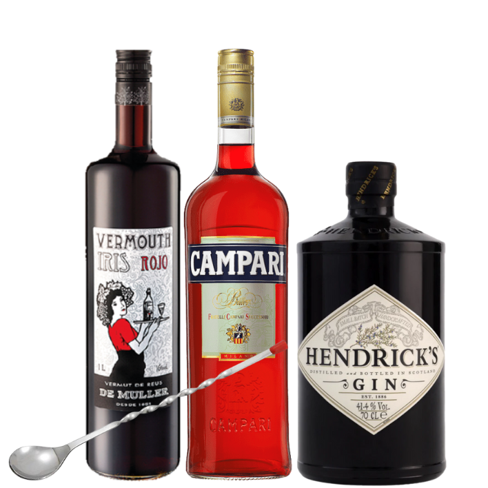 Pack Negroni: Hendricks- Campari- Vermouth Iris