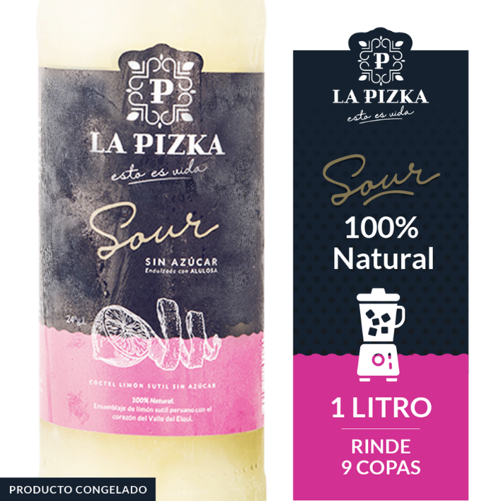Pisco Sour Limón Sutil Sin Azúcar La Pizka 1000cc