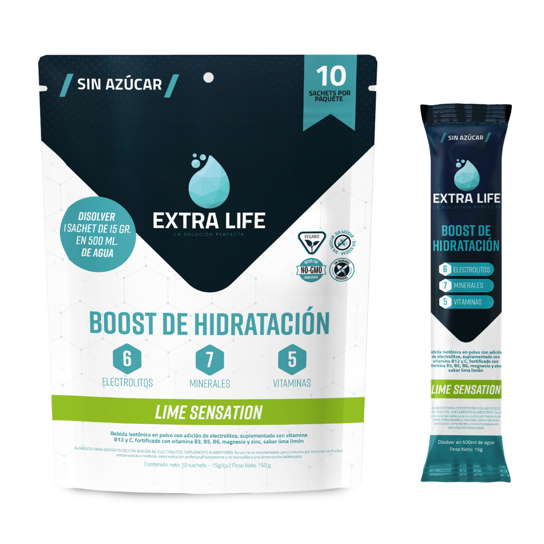 Pack 10 Bebida Isotónica en Polvo Extra Life Lime Sensation