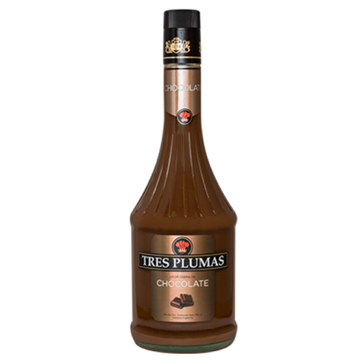 Licor Aperitivo Crema De Chocolate Tres plumas 700cc