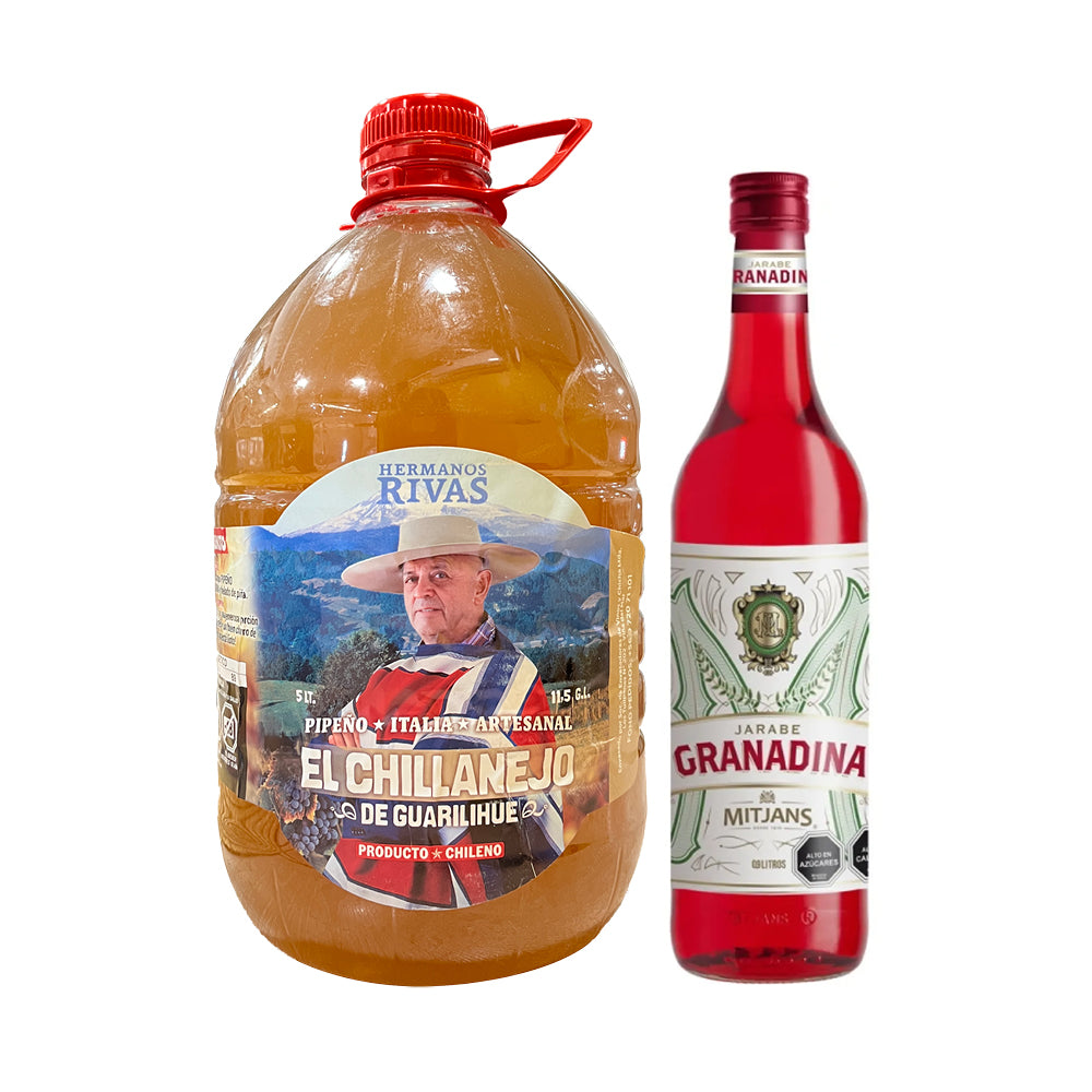 Pack Bidón Pipeño 5 Litros + Granadina Mitjans 900 cc