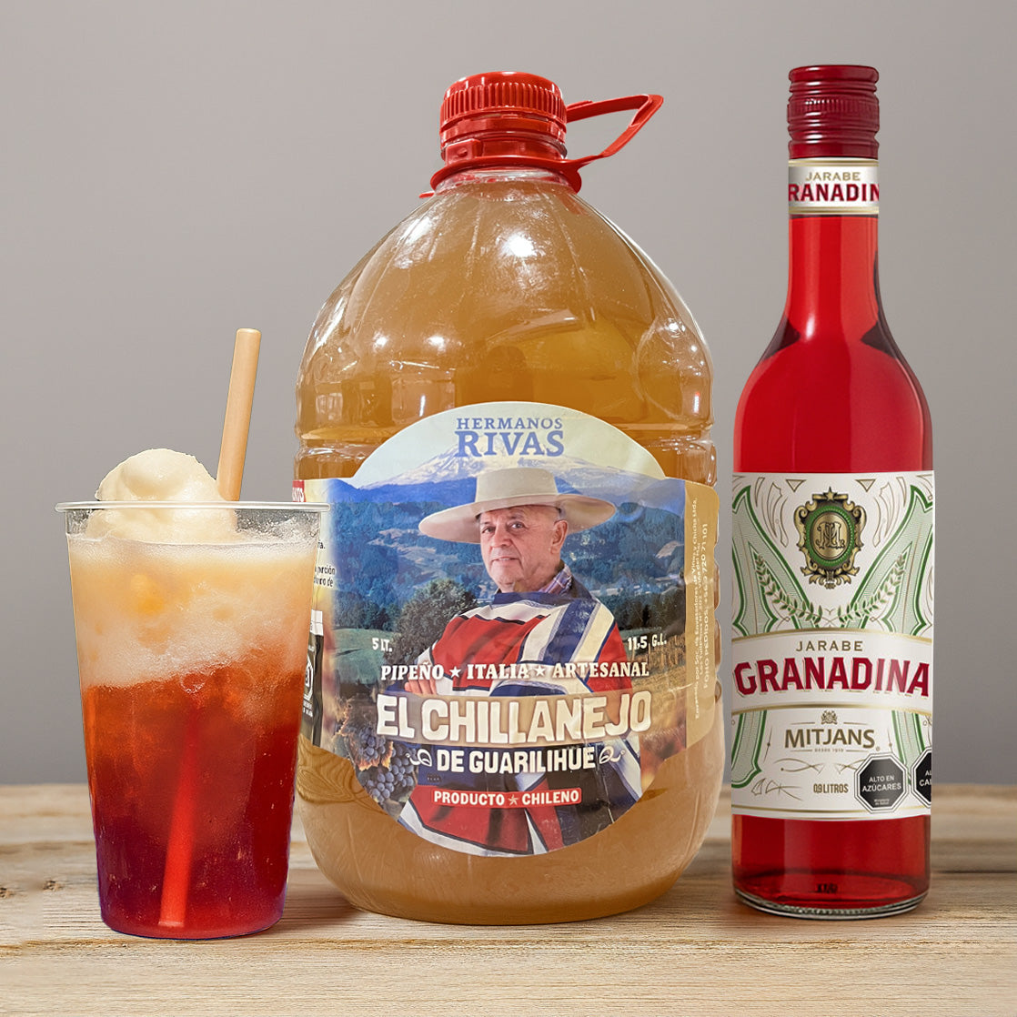 Pack Bidón Pipeño 5 Litros + Granadina Mitjans 900 cc