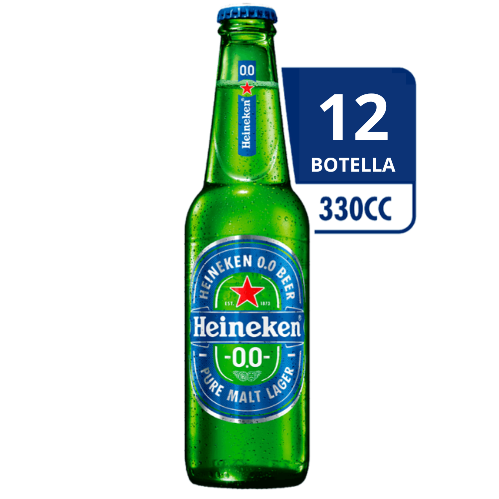 12x Cerveza Heineken Sin Alcohol Botellín 330cc