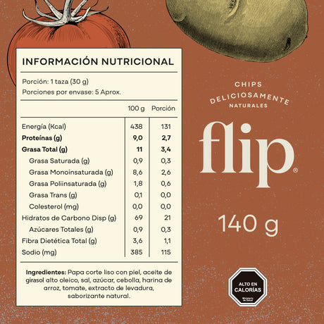 Chips Flip Papas Sabor Barbecue 140g