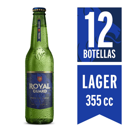 12x Cerveza Royal Guard Botellín 355cc