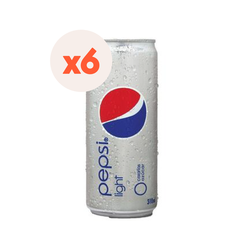 6x Bebida Pepsi Light Lata 310cc