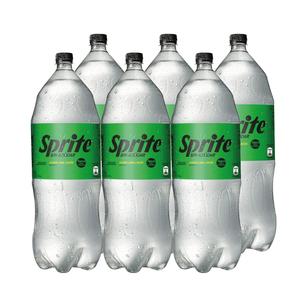 6x Bebida Sprite Sin Azúcar 3000cc
