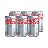 6x Bebida Coca Cola Light Lata 220cc