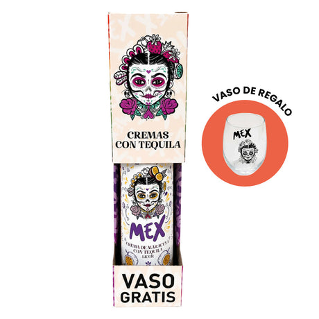 Pack Licor Mex Crema de Maracuyá con Tequila 15° 700cc + Vaso de Regalo
