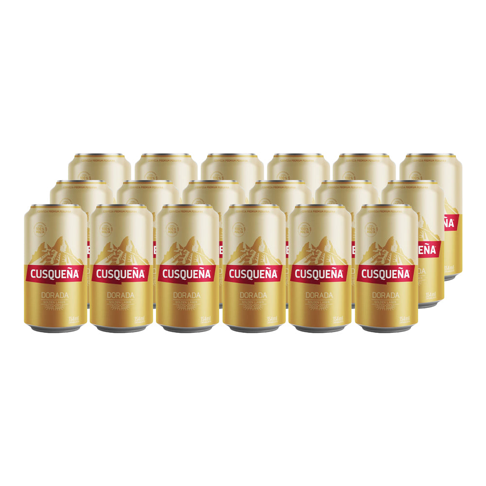 18x Cerveza Cusqueña Lager Lata 354cc