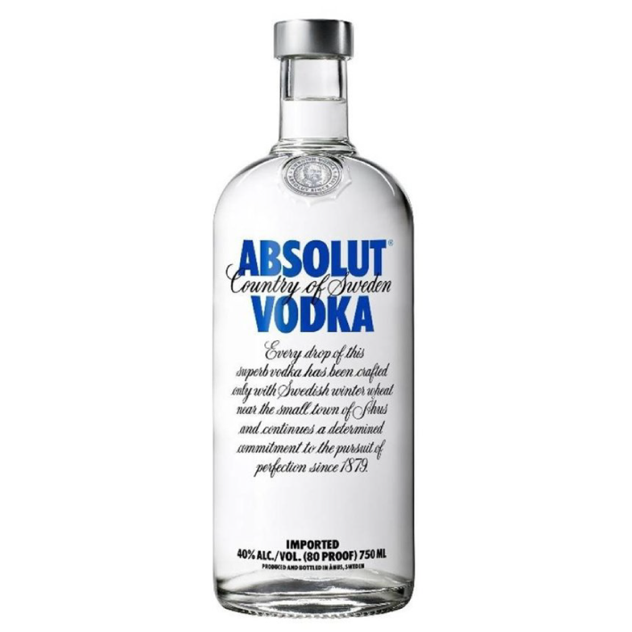 Vodka Absolut blue 40° botella 750cc